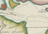 1778 Map of Charlestown South Carolina Harbor