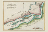 1778 Map of The Delaware River Philadelphia Area