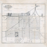 1871 Map of the City of Erie Pennsylvania Lake Erie