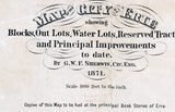1871 Map of the City of Erie Pennsylvania Lake Erie
