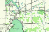 1936 Topo Map of Walled Lake Michigan Quadrangle