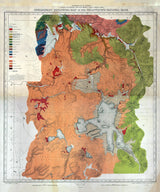 1878 Map of Yellowstone National Park Wyoming