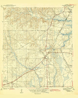 1943 Topo Map of Theodore Alabama Quadrangle