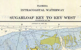 1961 Nautical Map of Sugarloaf Key to Key West Florida