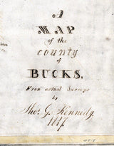 1817 Map of Bucks County Pennsylvania