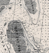 1887 Map of Saint Augustine Harbor Florida