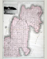 1899 Map of Liberty Grove Township Door County Wisconsin