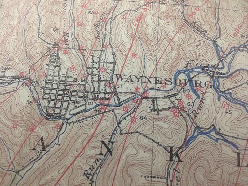 1906 Oil & Gas Well Map of Greene County Pa