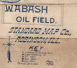 Early 1900s Map of the Wabash Oil Field Robinson Illonois