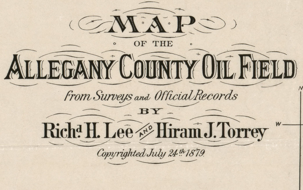 1879 Map of the Allegany County Oil Field New York