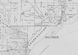 1885 Map of Gallia & Meigs County Ohio Oil Field