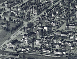 1897 Aerial Map of McDonald Washington County Pa & Oil Wells