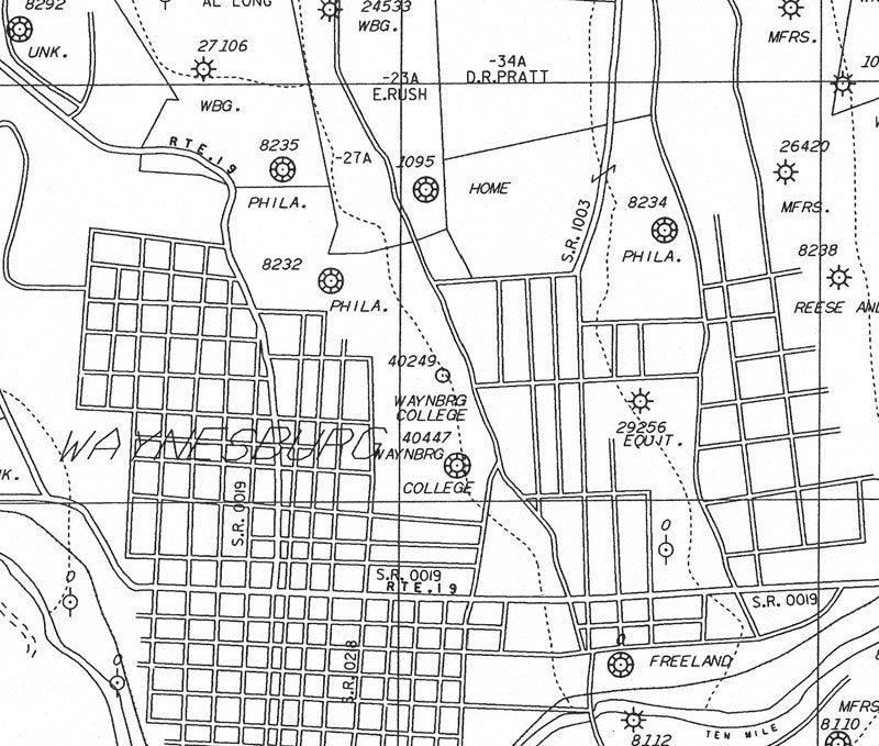 Oil and Gas Well Map The Peoples Natural Gas Co Waynesburg Greene County Pa