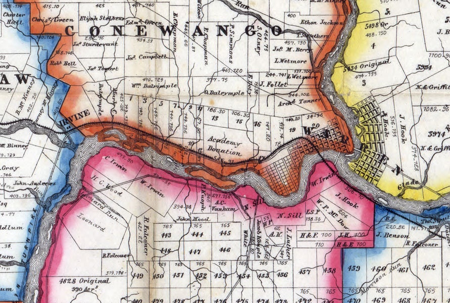 1865 Farm Line Map of Warren County Pa