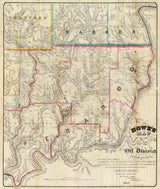 1866 Map Oil District of PA Crawford Warren & Venango County