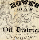 1866 Map Oil District of PA Crawford Warren & Venango County