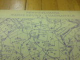 1911 Farm & Gas Well Map Waynesburg Quad Greene County Pa