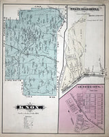 1877 Map of Knox Township Clarion County Pennsylvania Oil Wells