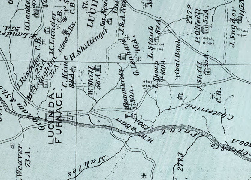 1877 Map of Knox Township Clarion County Pennsylvania Oil Wells