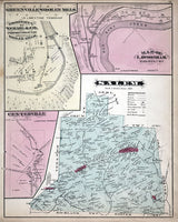 1877 Map of Salem Township Clarion County Pennsylvania Oil Wells