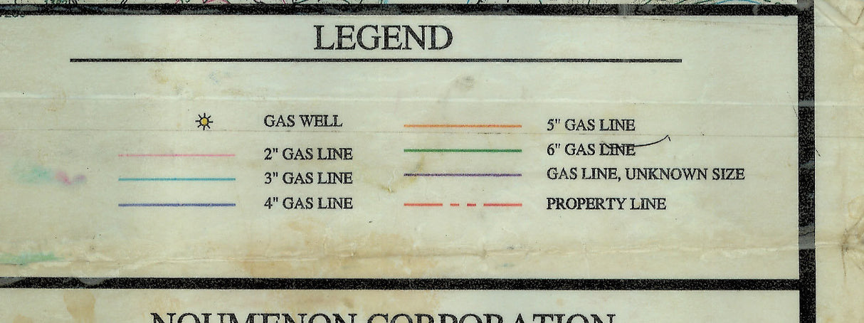 1999 Noumenon Gas Well Map Greene County Pennsylvania