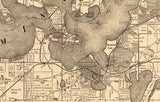 1893 Map of Lake Minnetonka Minnesota