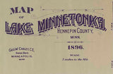 1896 Map of Lake Minnetonka Minnesota