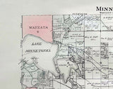 1913 Map of Minnetonka Township Hennepin County Minnesota