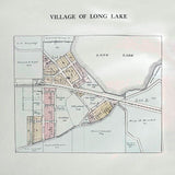 1913 Village Map of Long Lake Hennepin County Minnesota Lake Minnetonka