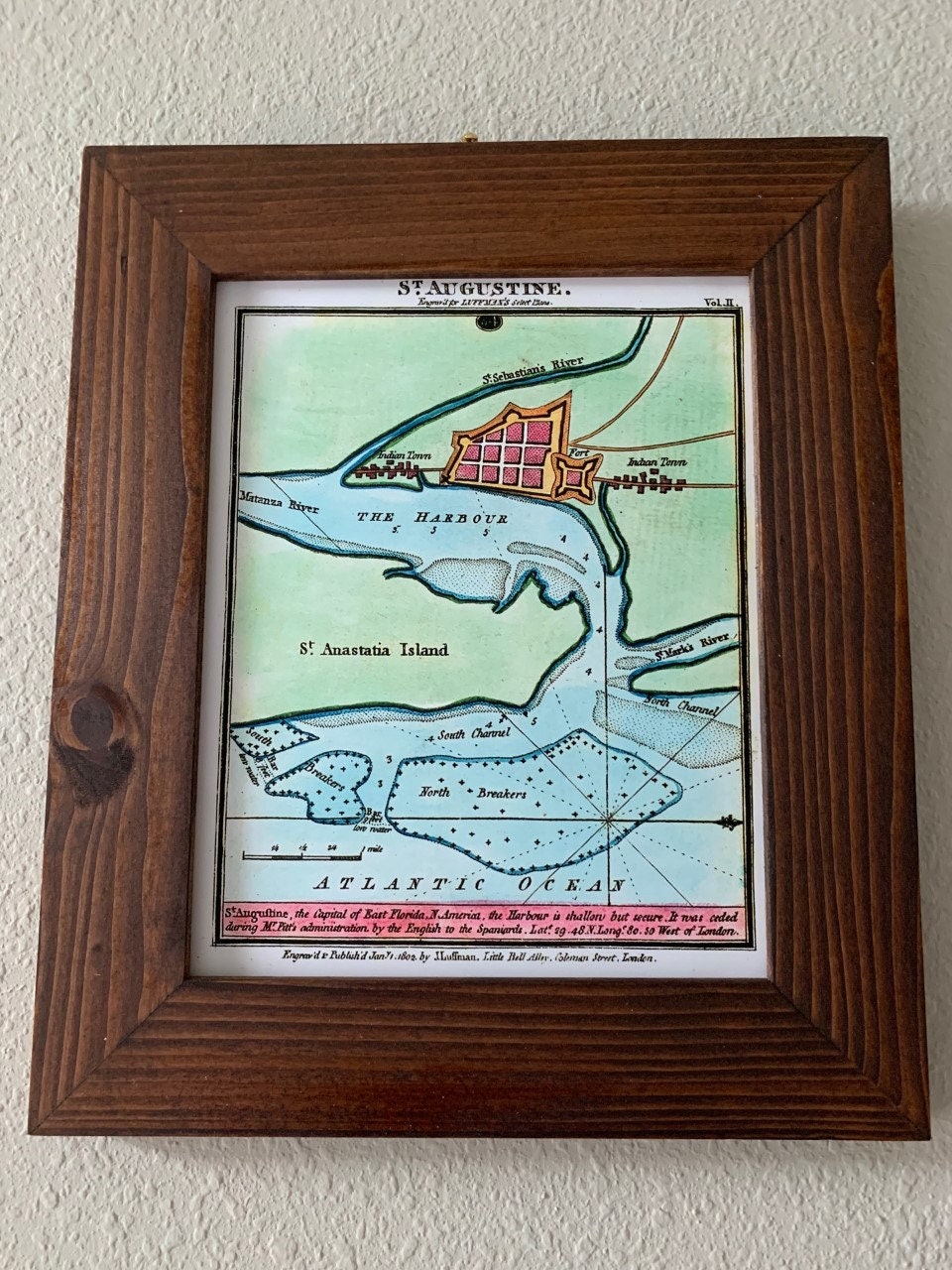 1802 Map of Saint Augustine Florida