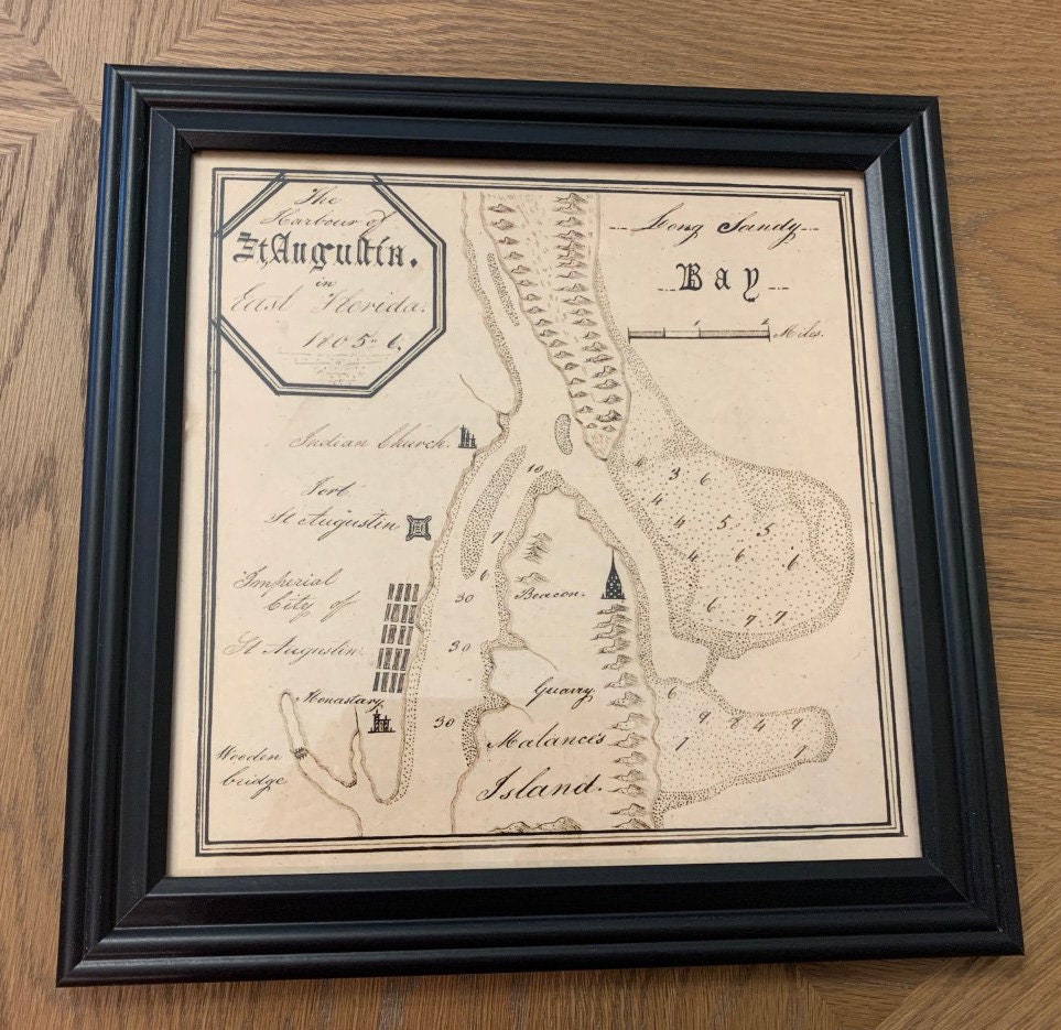 1805 Map of Saint Augustine Florida
