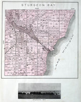 1899 Map of Sturgeon Bay Township Door County Wisconsin