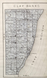 1899 Map of Clay Banks Township Door County Wisconsin