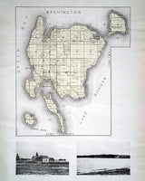 1899 Map of Washington Township Door County Wisconsin