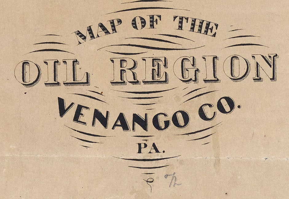 1864 Map of the Oil Region Venango County Pennsylvania