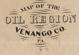 1864 Map of the Oil Region Venango County Pennsylvania