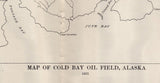 1921 Map of Cold Bay Oil Field Alaska