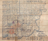 Early 1900s Map of the Wabash Oil Field Robinson Illonois