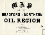 1878 Map of the Bradford or Northern Oil Region of Pennsylvania