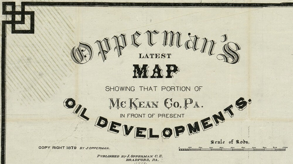 1879 Map of McKean County PA Oil Developments