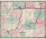 1865 Map Oil District of PA Crawford Venango & Warren County