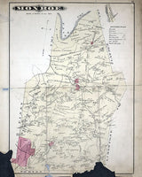 1877 Map of Monroe Township Clarion County Pennsylvania Oil Wells
