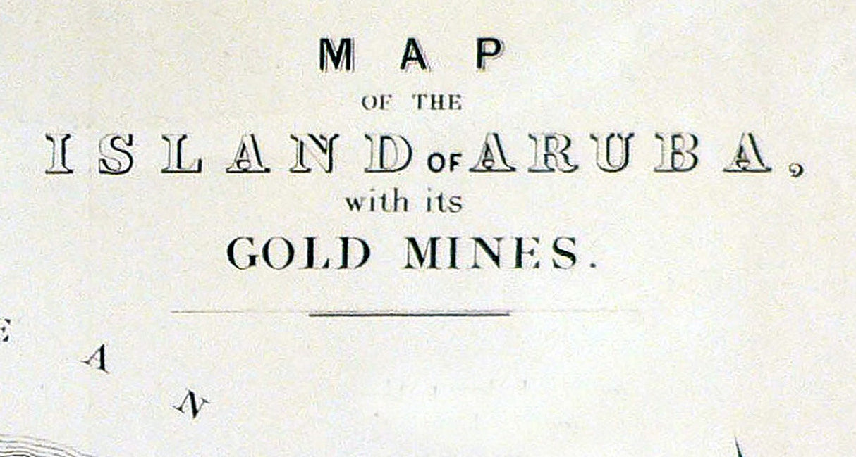 1885 Map of Aruba and its gold mines