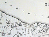 1885 Map of Aruba and its gold mines