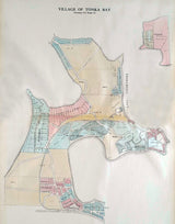 1913 Village Map of Tonka Bay Lake Minnetonka Minnesota