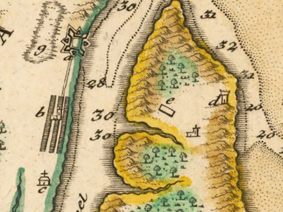 1740 Map of Saint Augustine Florida