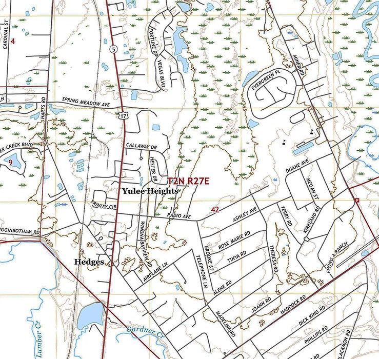 2018 Topo Map of Hedges Florida Quadrangle Yulee