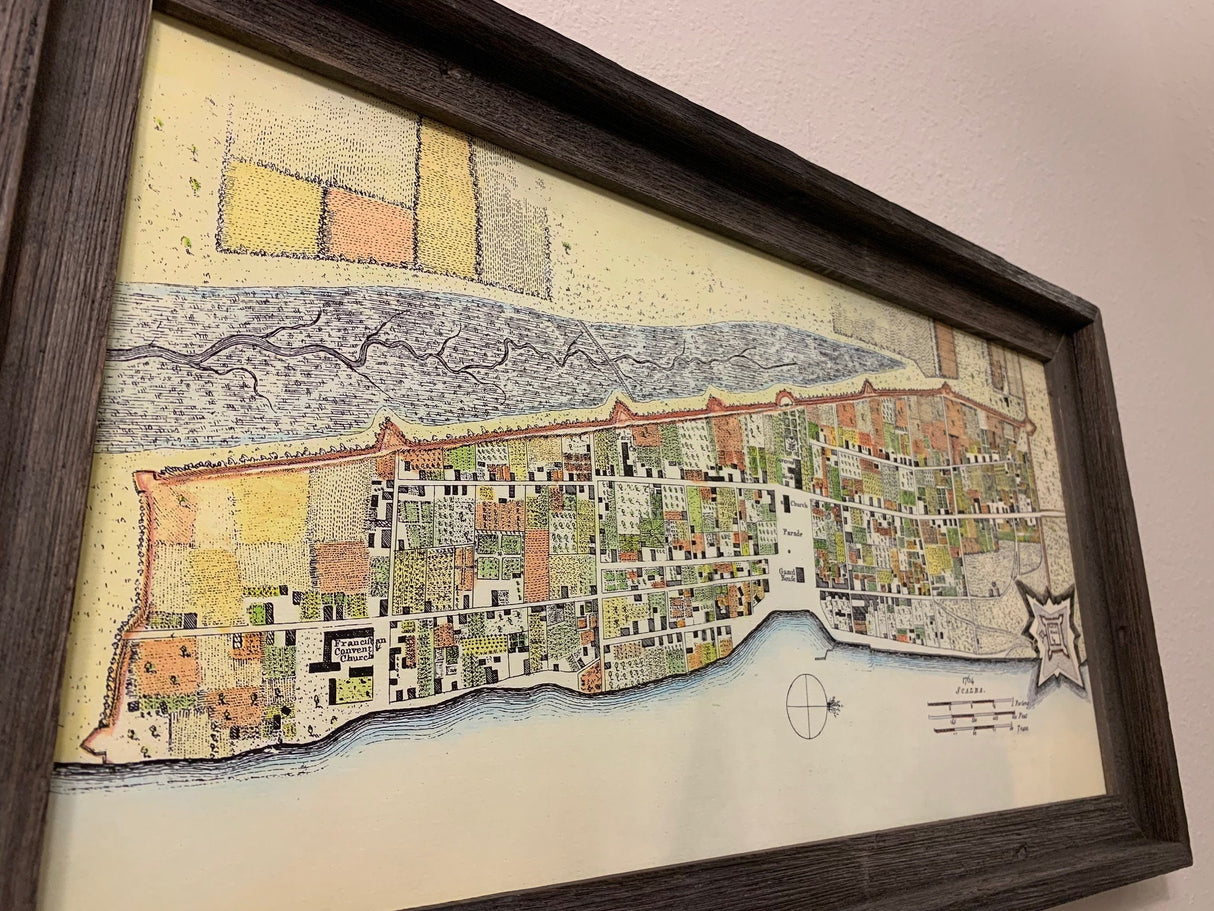 1764 Map of Saint Augustine Florida Framed