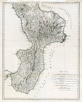 1731 Map of Calabria Italy