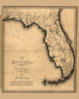 1823 Map of Florida